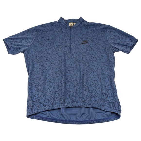 Vintage 90s Nike ACG Bike Cycling Shirt Abstract Retro‎ Design - Picture 1 of 11